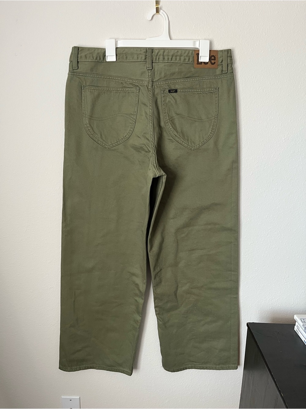 Lee Olive Green Drawstring Mid Rise Trouser - Picture 2 of 2